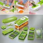 12-in-1 Vegetable Slicer for Fast Food Prep – Multi-Function Kitchen Cutter for Chopping, Slicing and Dicing