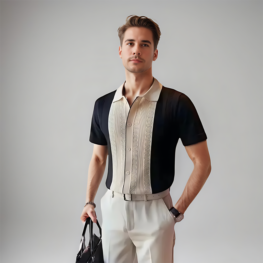 Men’s Short Sleeve Shirt for Everyday Wear – Casual Button-Up Top for Summer Outfits and Holidays