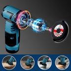 Powerful Cordless Angle Grinder – 800W Handheld Grinder with 19500 RPM & Extra Discs | Compact Multi-Purpose Tool for DIY Cutting & Grinding