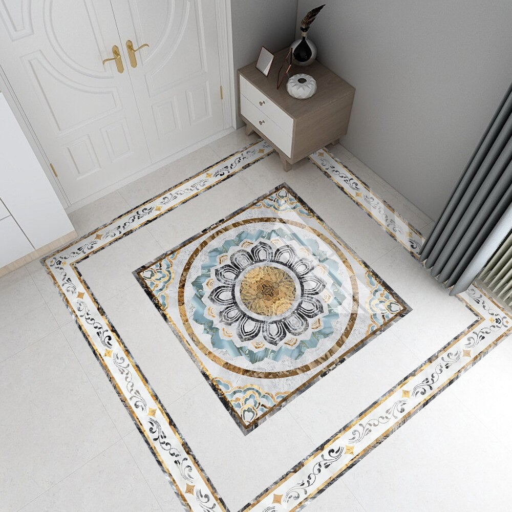 Elegant Vintage Floor Sticker | Stunning Design for Your Space
