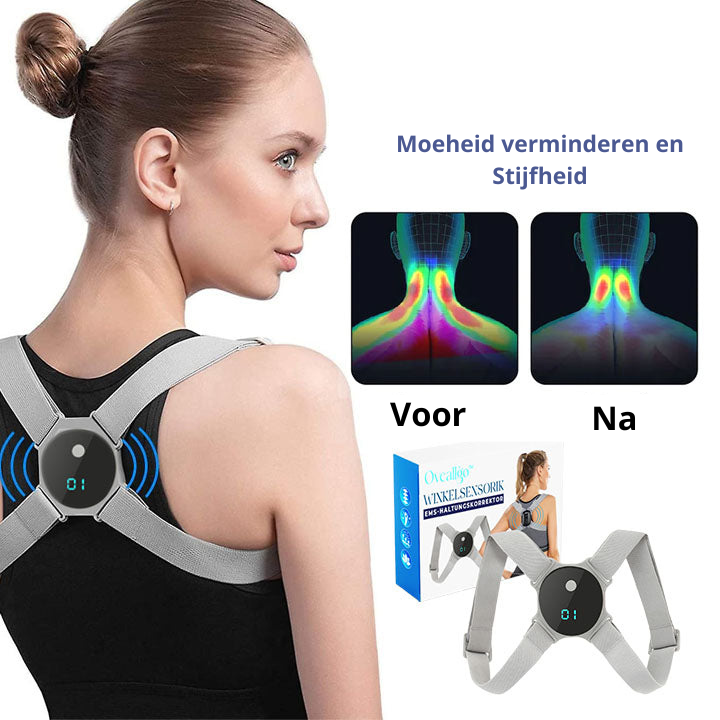 EMS Posture Corrector for Upper Back Support – Wearable Posture Training Device for Daily Use at Home or Work