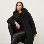 Emma Women's Cozy Long Teddy Coat with Plush Fleece Lining