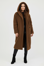 Emma Women's Cozy Long Teddy Coat with Plush Fleece Lining