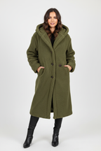 Emma Women's Cozy Long Teddy Coat with Plush Fleece Lining