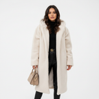 Emma Women's Cozy Long Teddy Coat with Plush Fleece Lining
