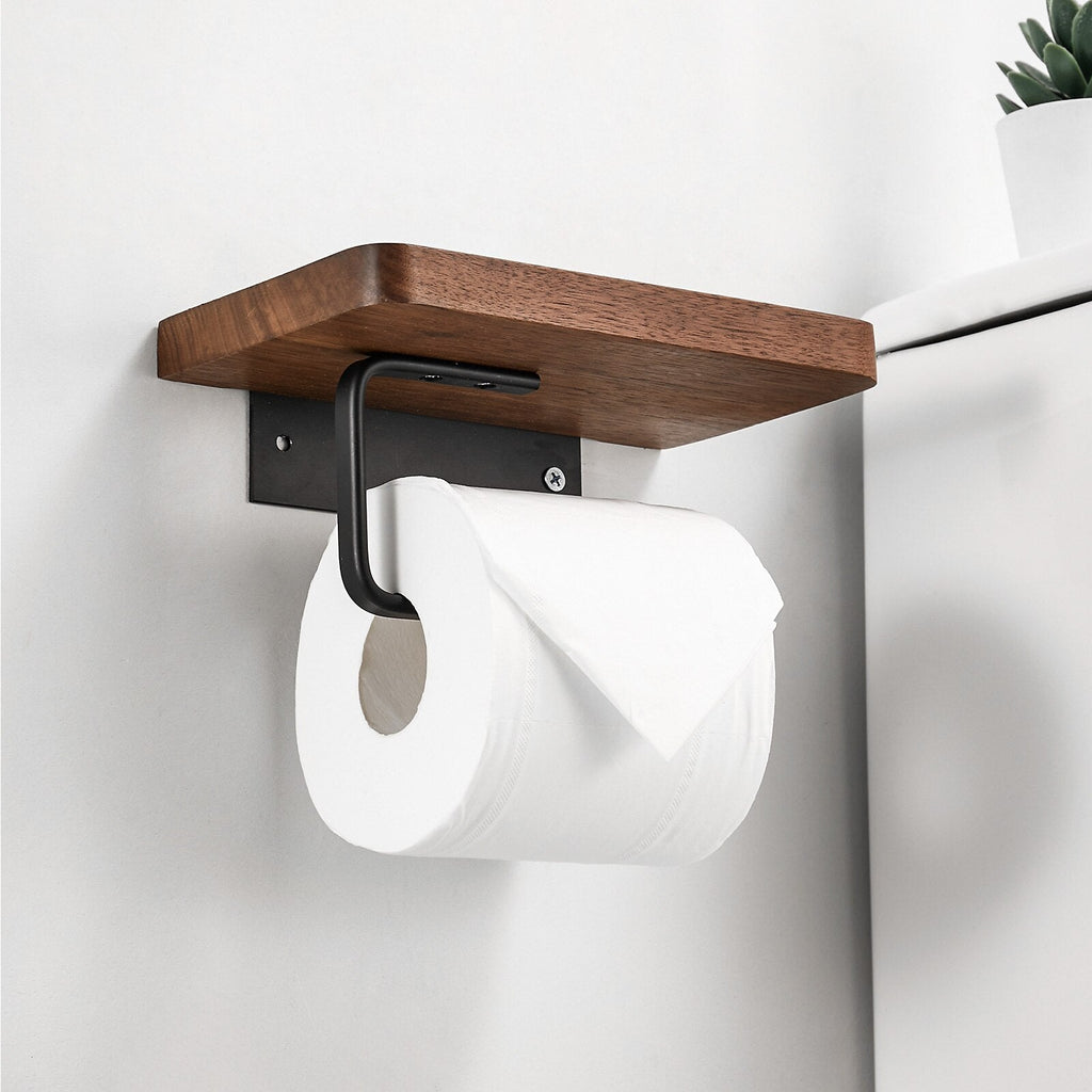 Stylish Wooden Toilet Paper Holder | Chic & Convenient