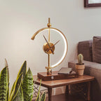 Rechargeable Table Lamp with Integrated Clock – Elegant Ambient Lighting for Bedroom, Living Room and Nightstand Use