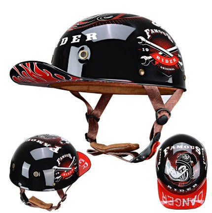 DOT & ECE Certified Motorcycle Helmet – Lightweight ABS Shell with EPS Impact Liner | Low-Profile Urban Design & UV-Protective Visor