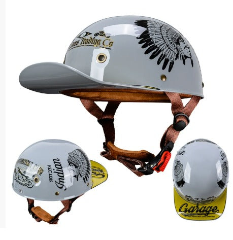 DOT & ECE Certified Motorcycle Helmet – Lightweight ABS Shell with EPS Impact Liner | Low-Profile Urban Design & UV-Protective Visor