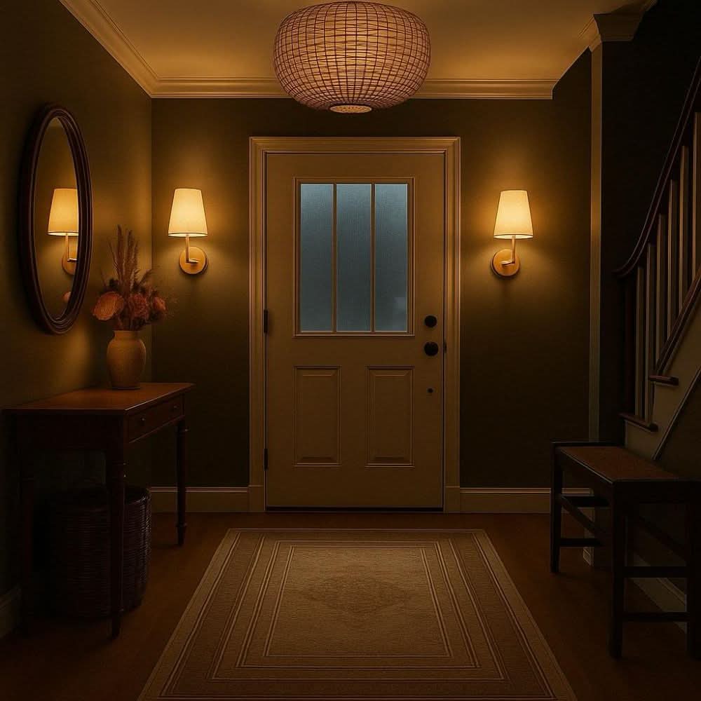 2-Pack Wireless Wall Sconce Lights with Remote Control - Dimmable Fabric Shade Lamps for Bedrooms and Hallways