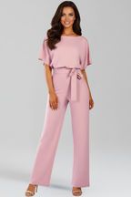 Danielle | Classic Wide-Leg Jumpsuit for Women with Tie-Belt