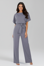 Danielle | Classic Wide-Leg Jumpsuit for Women with Tie-Belt