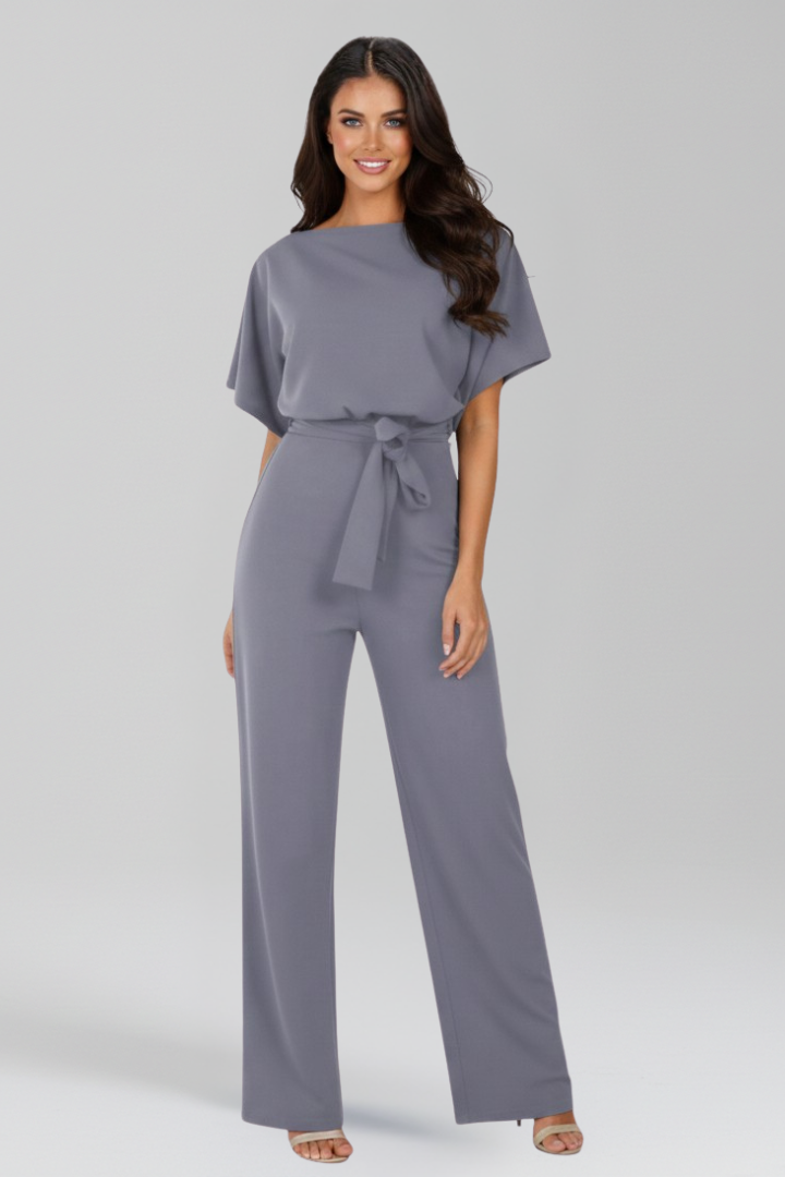 Danielle | Classic Wide-Leg Jumpsuit for Women with Tie-Belt