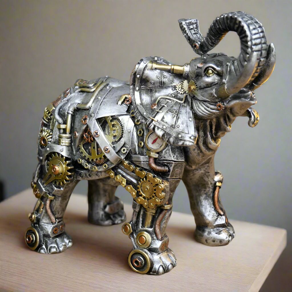 Mechanical Punk Animal Sculptures for Home Decor – Steampunk-Style Figurines for Shelves, Office and Modern Interiors