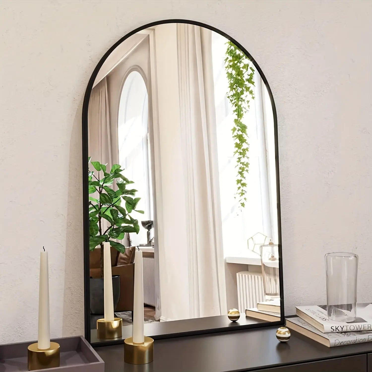 Sophisticated Wall Mirror for Home Decor – Elegant Decorative Mirror for Bedroom, Hallway and Living Room