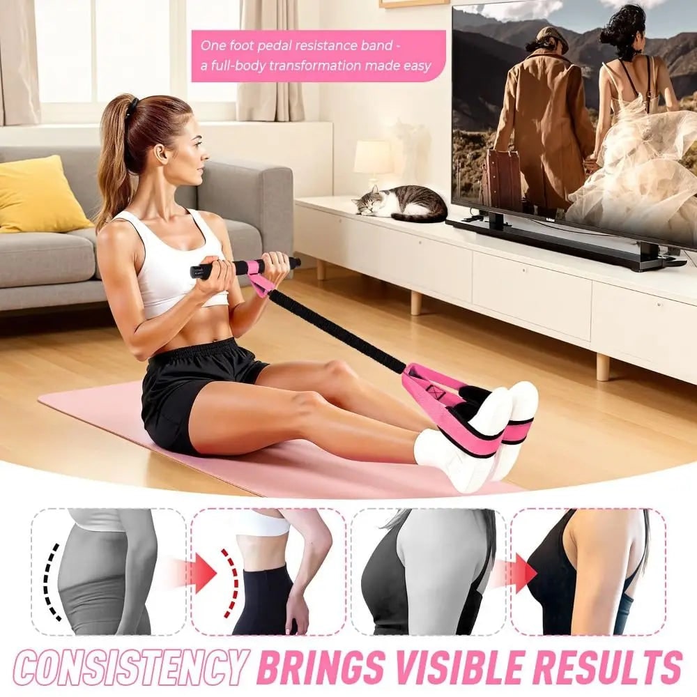 Ab Roller Resistance Band Core Workout Portable Core Workout Equipment - Image 5