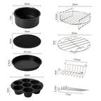 Complete Air Fryer Accessory Kit for Cooking and Baking – Versatile Tools Set for Everyday Air Fryer Recipes