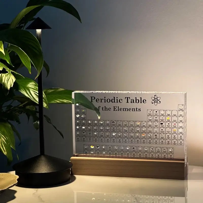 Acrylic Periodic Table Desk Display Illuminated Transparent Block Real Elements LED - Image 10