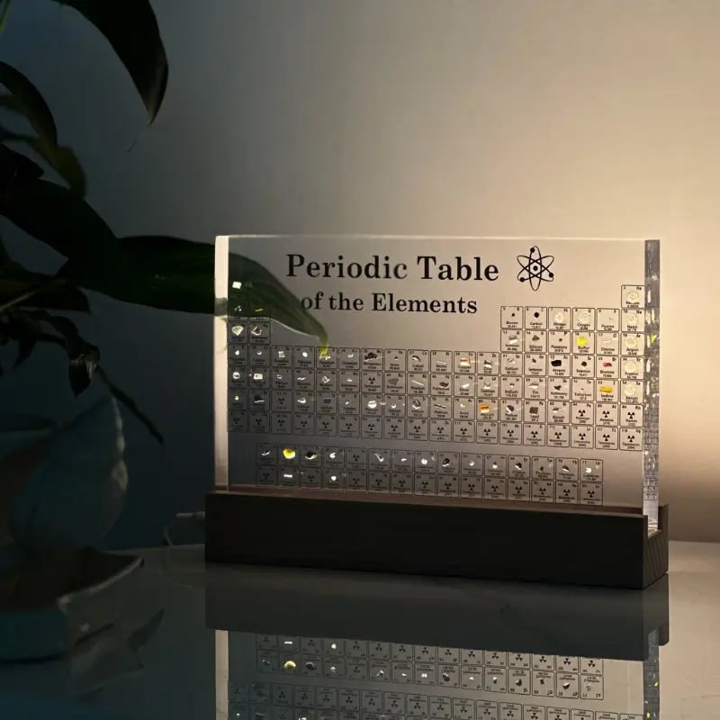 Acrylic Periodic Table Desk Display Illuminated Transparent Block Real Elements LED - Image 13