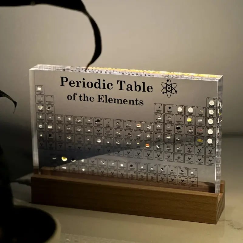 Acrylic Periodic Table Desk Display Illuminated Transparent Block Real Elements LED - Image 17