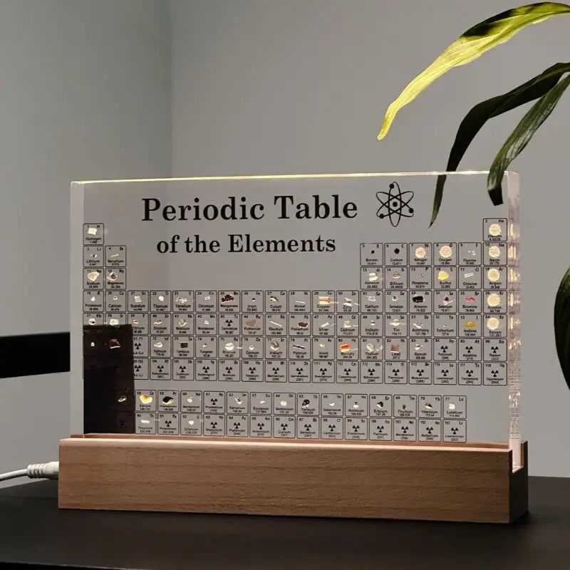 Acrylic Periodic Table Desk Display Illuminated Transparent Block Real Elements LED - Image 18