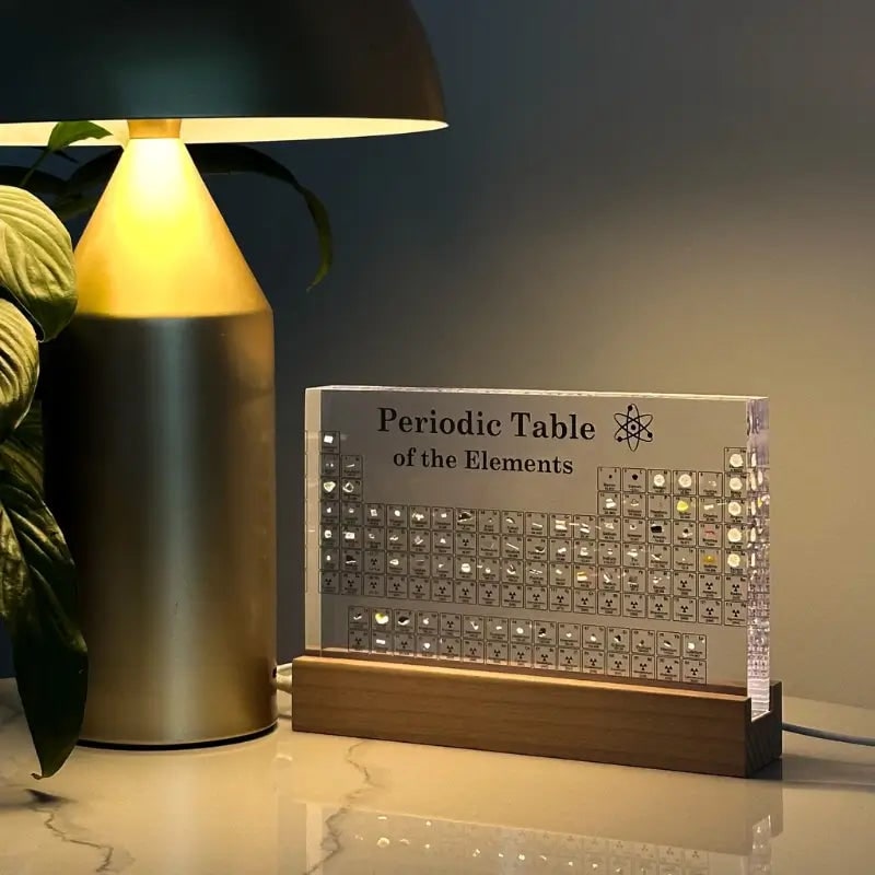 Acrylic Periodic Table Desk Display Illuminated Transparent Block Real Elements LED - Image 19