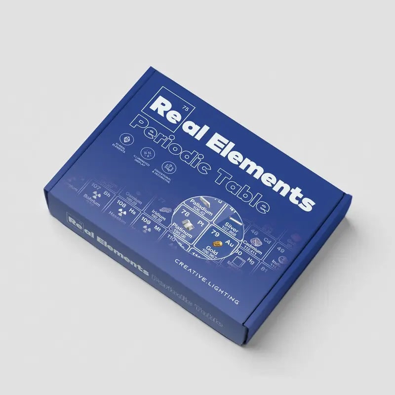 Acrylic Periodic Table Desk Display Illuminated Transparent Block Real Elements LED - Image 5