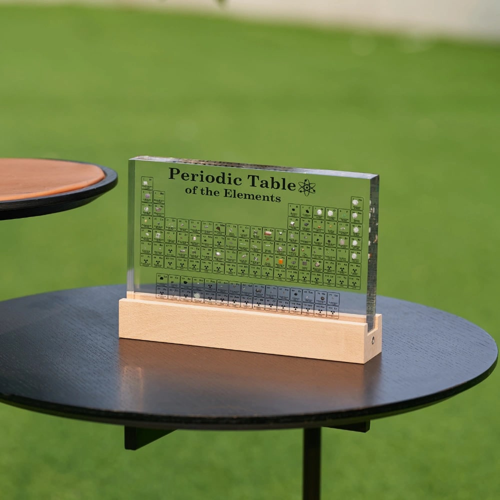Acrylic Periodic Table Desk Display Illuminated Transparent Block Real Elements LED - Image 7
