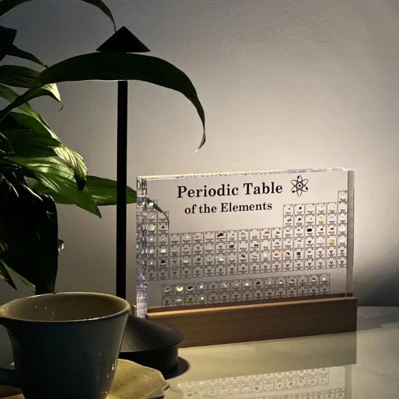 Acrylic Periodic Table Desk Display Illuminated Transparent Block Real Elements LED - Image 8