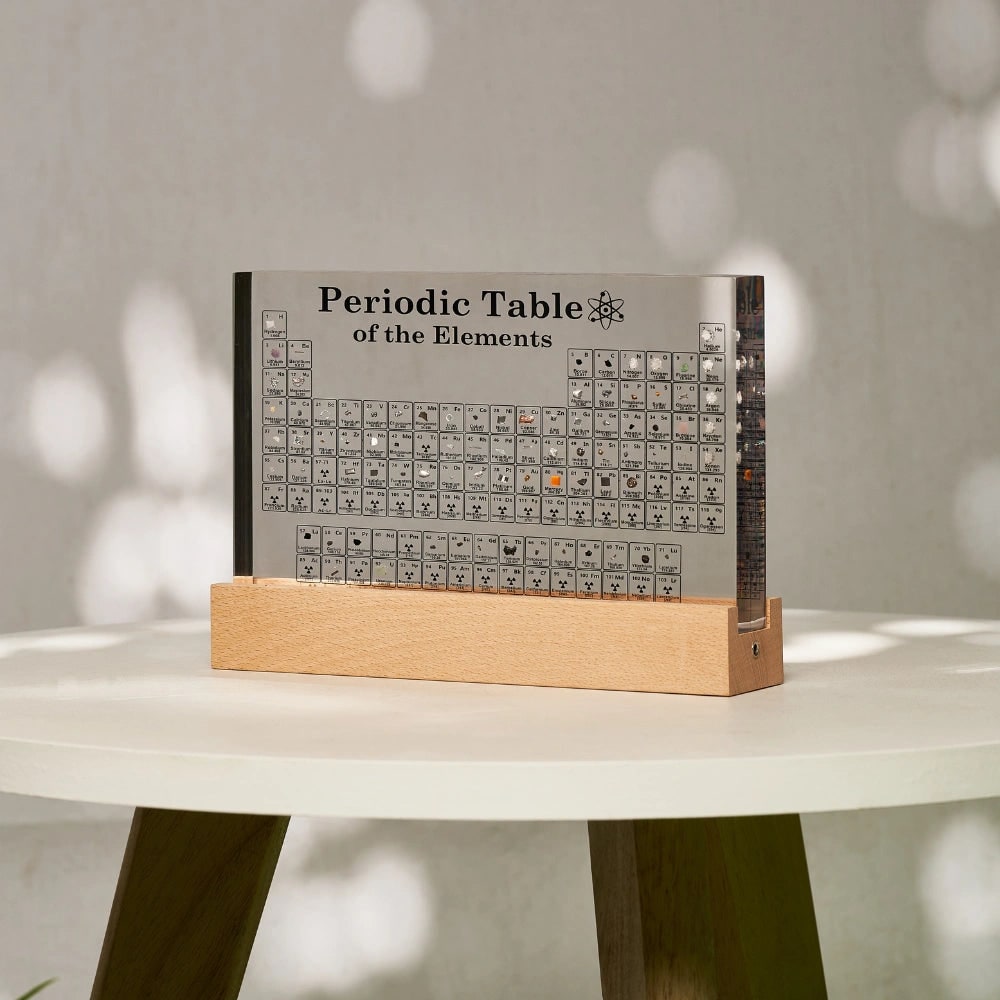 Acrylic Periodic Table Desk Display Illuminated Transparent Block Real Elements LED - Image 9