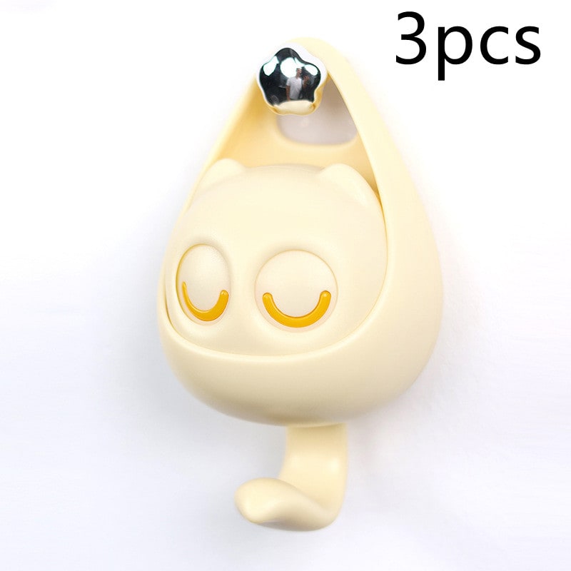 Adhesive Wall Hook Coat with Mechanical Cat Eye Design No Drill Brass - Image 34
