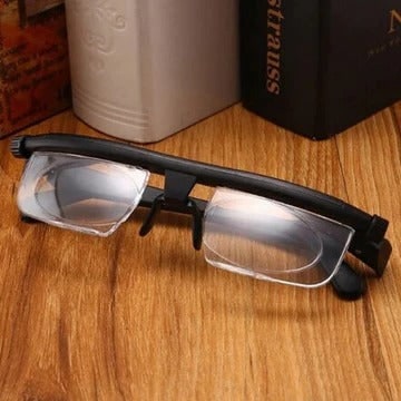 Adjustable Focus Reading Glasses with Dual Lens Dial and Plastic Frame - Image 5