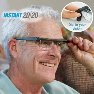 Adjustable Focus Reading Glasses with Dual Lens Dial and Plastic Frame - Image 6