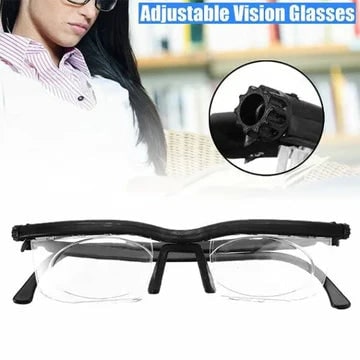 Adjustable Focus Reading Glasses with Dual Lens Dial and Plastic Frame - Image 7