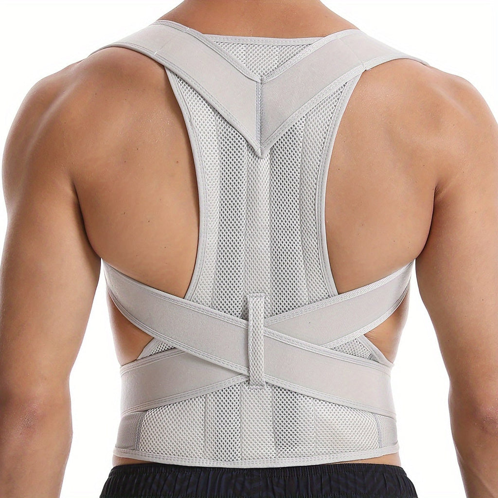 Adjustable Posture Corrector Mesh Lumbar Support Brace Breathable Straps - Image 1