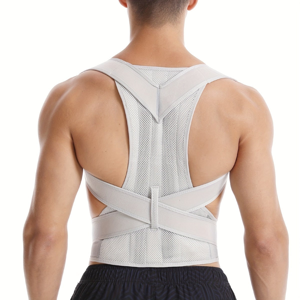 Adjustable Posture Corrector Mesh Lumbar Support Brace Breathable Straps - Image 3