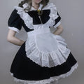 Adult Gothic Maid Cosplay Costume with Ruffled Apron and Collar - Image 1