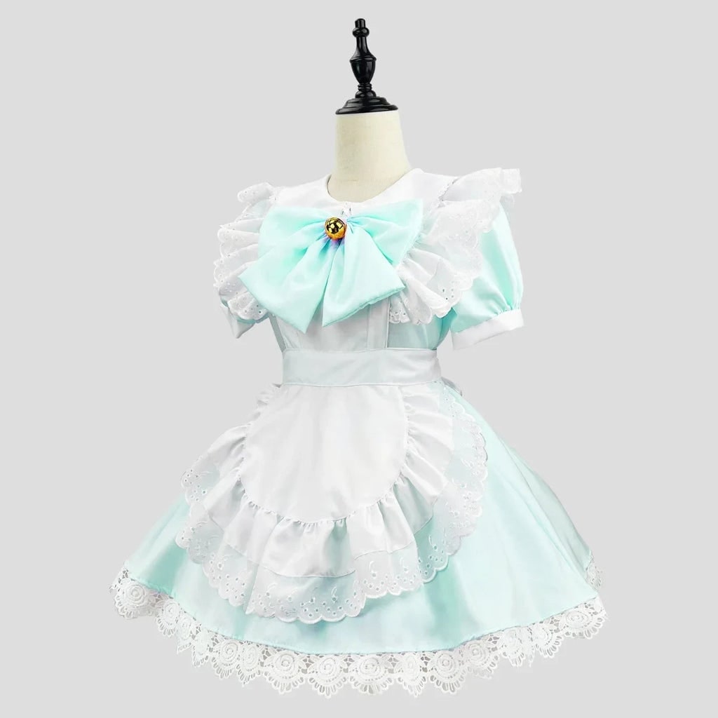 Adult Gothic Maid Cosplay Costume with Ruffled Apron and Collar - Image 6
