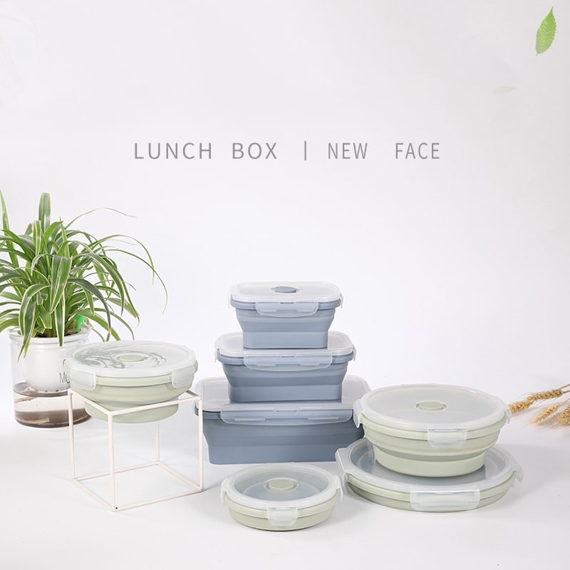 Airtight Plastic Food Storage Containers with Microwave Safe Silicone Lids Collapsible and Foldable - Image 4