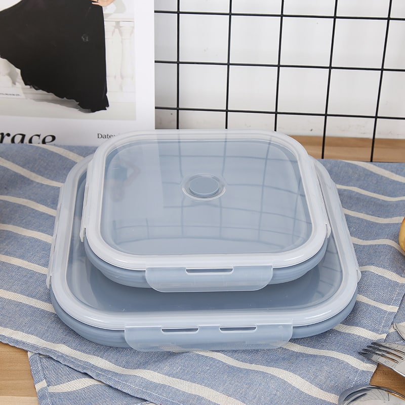 Airtight Plastic Food Storage Containers with Microwave Safe Silicone Lids Collapsible and Foldable - Image 7