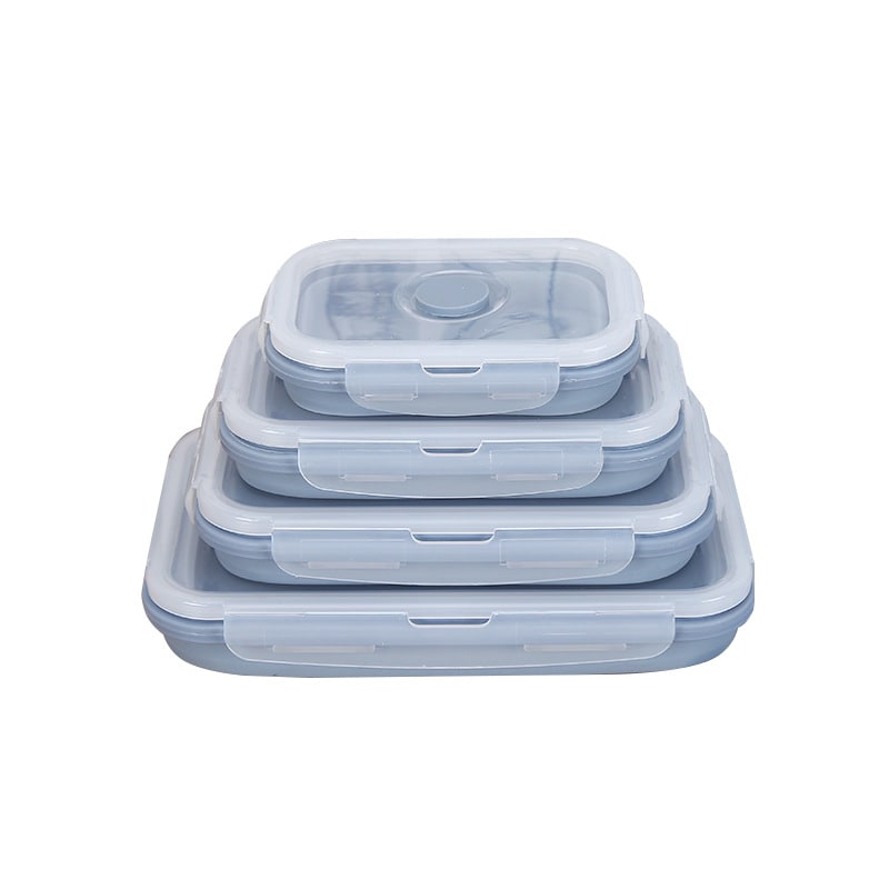 Airtight Plastic Food Storage Containers with Microwave Safe Silicone Lids Collapsible and Foldable - Image 9