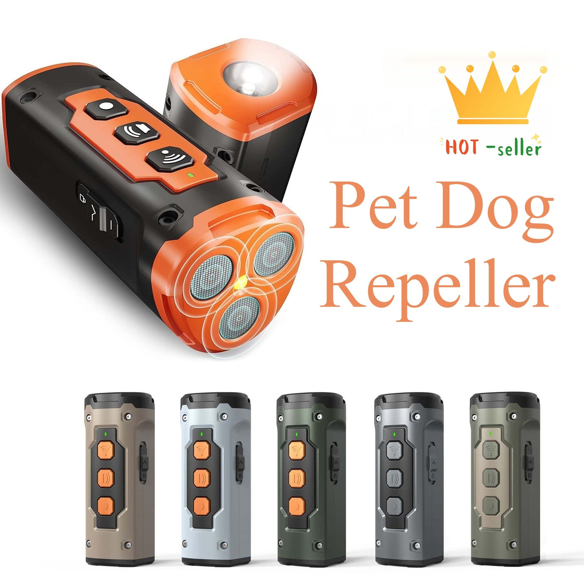 Anti Barking Dog Device with Ultrasonic Deterrent LED Flashlight and Training Repeller - Image 5
