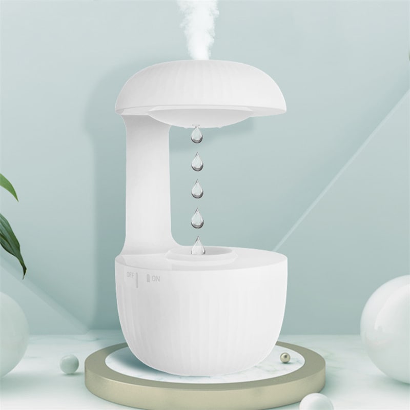 Anti Gravity Ultrasonic Cool Mist Humidifier with Levitating Water Droplet Effect and LED Clock - Image 3