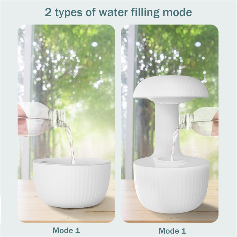 Anti Gravity Ultrasonic Cool Mist Humidifier with Levitating Water Droplet Effect and LED Clock - Image 6