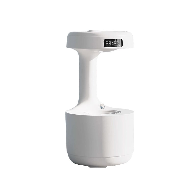 Anti Gravity Ultrasonic Room Humidifier with Digital Clock and LED Ambient Light - Image 4