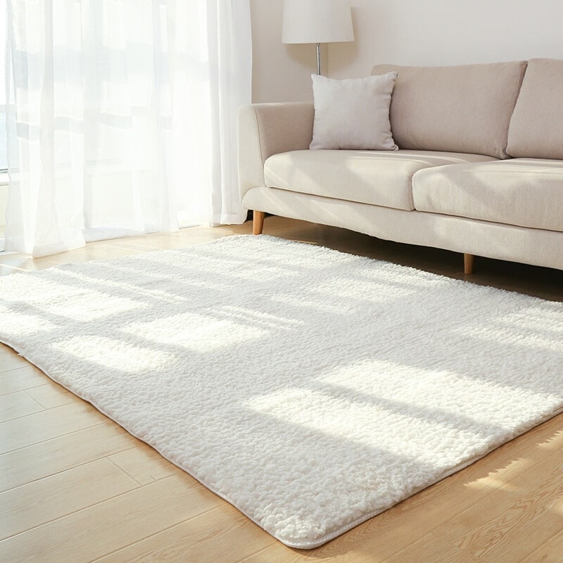 Area Rug with Black and White Geometric Pattern Soft Fluffy Shaggy Carpet for Living Room Bedroom - Image 10