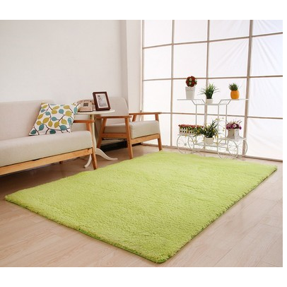 Area Rug with Black and White Geometric Pattern Soft Fluffy Shaggy Carpet for Living Room Bedroom - Image 3