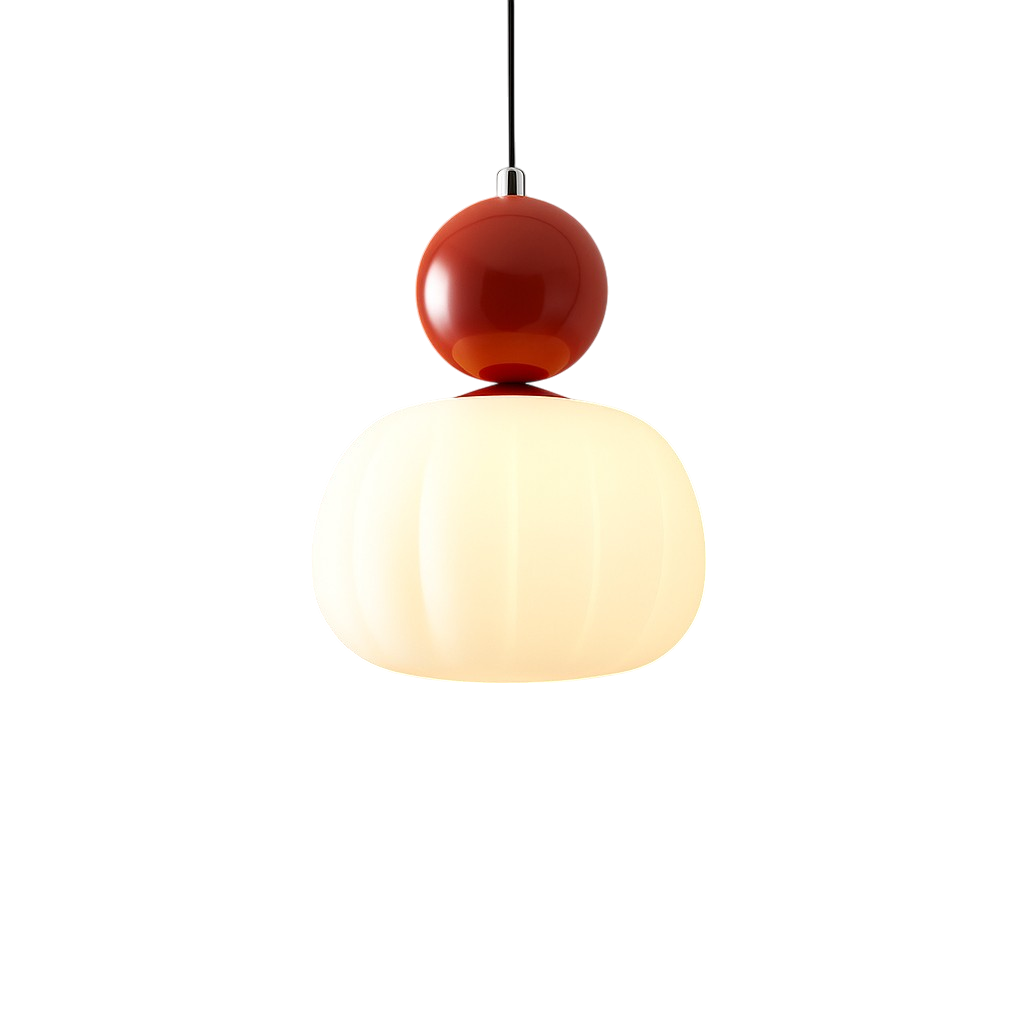 Art Deco Pendant Light Translucent White Colored Spherical Geometric Decorative Modern - Image 10