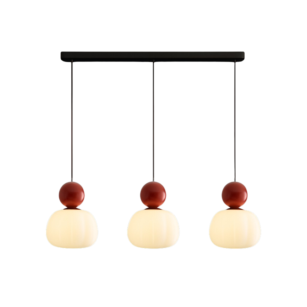 Art Deco Pendant Light Translucent White Colored Spherical Geometric Decorative Modern - Image 11