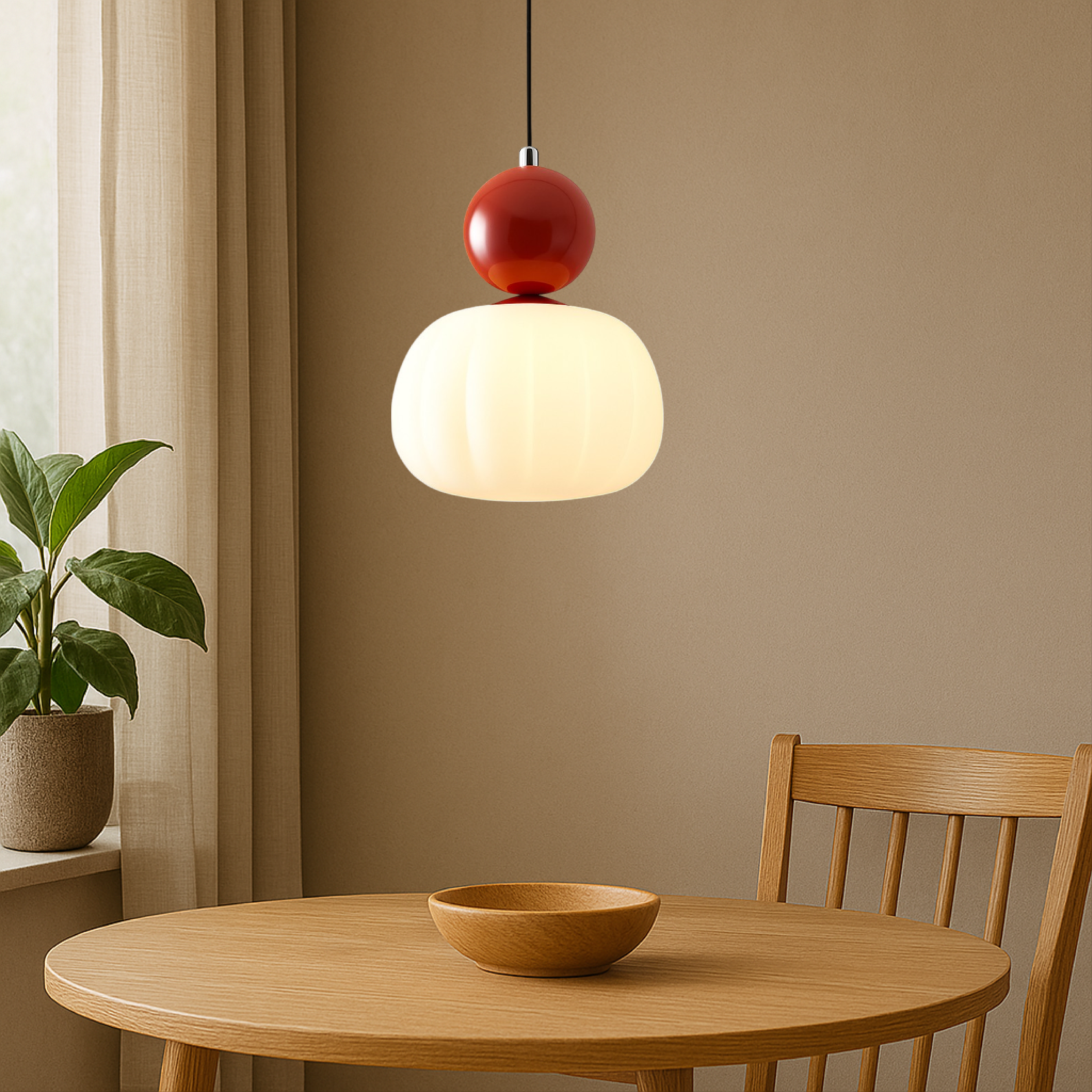 Art Deco Pendant Light Translucent White Colored Spherical Geometric Decorative Modern - Image 2